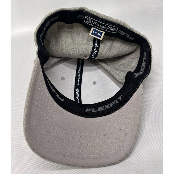 Branded Bills Heathered Gray Elan Hat FlexFit L-XL Baseball Cap - Picture 4 of 4
